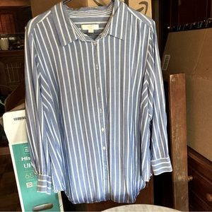Loft button-up collared blouse plus size 22